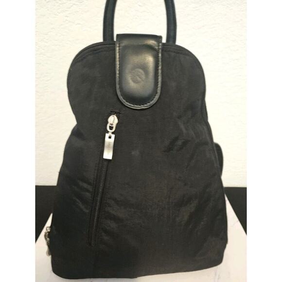 Baggallini Metro Convertible Backpack Sling Purse Zip Around Black 12x11x3.5 main image 4